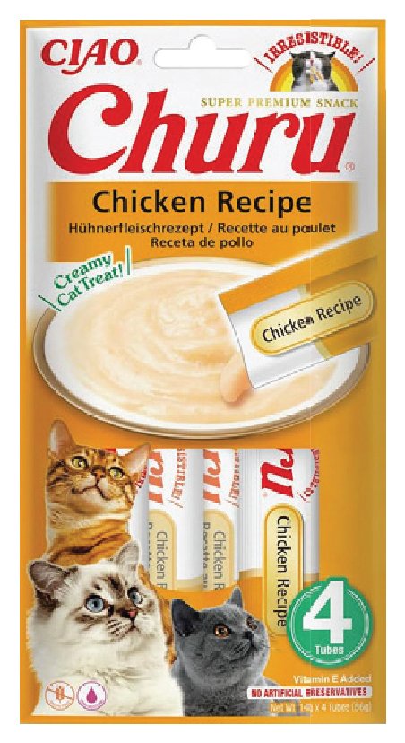 CIAO CHURU CREAM TAVUKLU KEDİ ÖDÜL KREMASI (KUTU İÇİ 12'Lİ KOLİ İÇİ 48'Lİ)