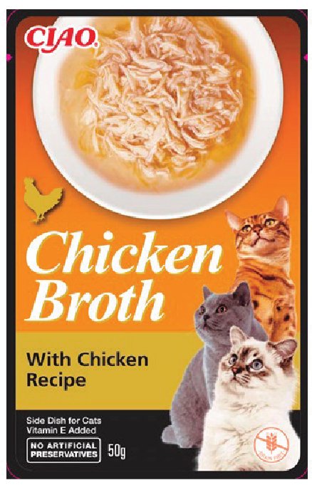 CIAO CHICKEN BROTH TAVUK SULU VE TAVUKLU KEDİ ÇORBASI (KUTU İÇİ 12'Lİ KOLİ İÇİ 48'Lİ)