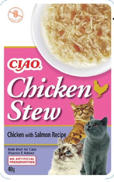 CIAO CHICKEN STEW TAVUK GÜVEÇ VE SOMONLU PATE (KUTU İÇİ 12'Lİ KOLİ İÇİ 48'Lİ)
