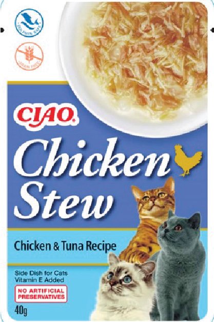 CIAO CHICKEN STEW TAVUK GÜVEÇ VE TON BALIKLI PATE (KUTU İÇİ 12'Lİ KOLİ İÇİ 48'Lİ)