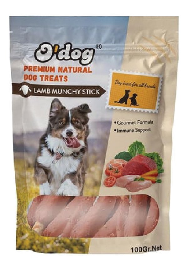 O DOG KUZU PARÇACIKLI SARGILI KÖPEK ÖDÜLÜ 100 GR