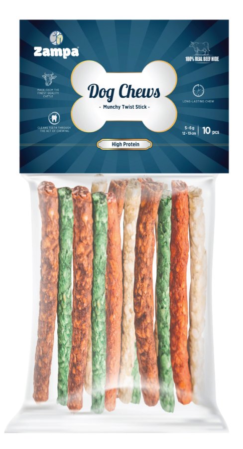 ZAMPA MUNCHY BURGU ÇUBUK (STİCKS) KEMİK KÖPEK ÖDÜLÜ 10 LU 5G