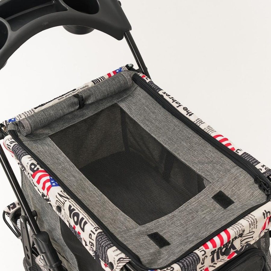 ZAMPA TWİNS KEDİ & KÖPEK ARABASI GRİ, 51X85X100CM